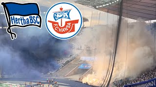 Pyro Böller und Provokation Hertha BSC vs Hansa Rostock Groundhopping 120424 [upl. by Ahsyat610]