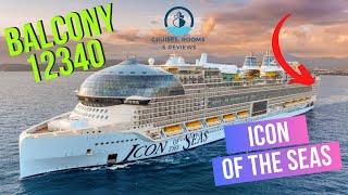 Large Balcony Room Tour amp Review  Icon of the Seas  Balcony 12340  Royal Caribbean  CRampR [upl. by Siesser752]