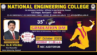 35th Graduation Day  National Engineering College  LIVE [upl. by Gilges901]