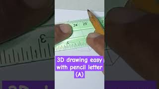 3D drawing easy with pencil A drawing art 3dlatter [upl. by Llert]