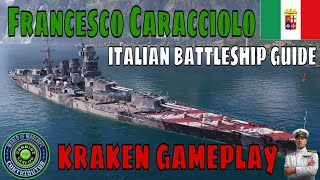 Italian Battleships Francesco Caracciolo World of Warships Wows Guide [upl. by Annorah]