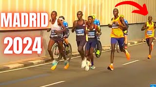 SUPERHUMAN LAST 1KM Madrid Half Marathon 2024 Race Highlights [upl. by Petie]