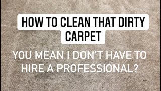 How to clean carpetDIY carpet cleaninghomemade cleaning solutionsave time and money [upl. by Pizor791]