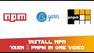 How to install Nodejs Yarn and PNPM In Ubuntu Linux [upl. by Benisch]