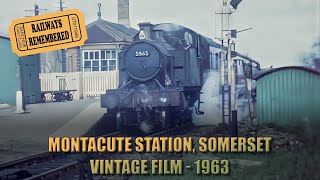 Vintage Film  Montacute Station Somerset 1963 [upl. by Cami99]