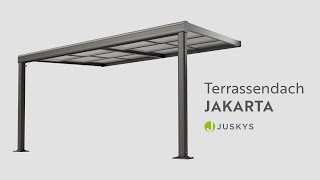 Terrassendach Jakarta 4x3 mit Polycarbonatplatten  mit Schiebedach amp UVSchutz [upl. by Ludmilla]