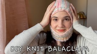 DIY Knit Balaclava Following a Tutorial [upl. by Analah]