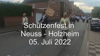 Schützenfest in Holzheim 2022 Aufmarsch zum Ehrengeleit [upl. by Burroughs]