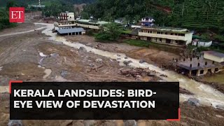 Kerala landslide day 5 Drone footage shows widespread destruction in landslidehit Wayanad [upl. by Norihs473]