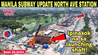 TBM assembly METRO MANILA SUBWAY UPDATE NORTH AVE STATIONSept 202023build better more [upl. by Ydissahc]