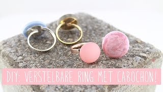 Sieraden maken DQ verstelbare ring voor Polaris cabochons ♡ DIY [upl. by Gastineau]