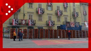 Ivrea aspettando la battaglia delle arance tutto pronto per il Carnevale [upl. by Ydnir855]