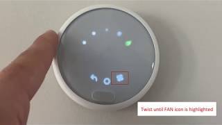 Setting NEST Thermostat to Fan Mode [upl. by Haddad]