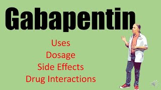 Gabapentin Side Effects 100mg 300 mg Dosage for nerve pain and withdrawal [upl. by Marion]