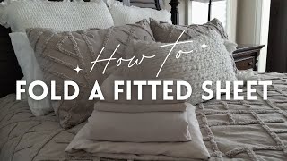 Fold A Fitted Sheet Tutorial  How To Fold A Fitted Sheet Neatly  StepbyStep Instructions [upl. by Spieler70]