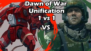 Dawn of War Unification 1 vs 1 Farsight Enclave Vrax vs Imperial Guard Kykuy [upl. by Repohtsirhc196]