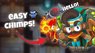 The BEST and EASIEST Dark Dungeons CHIMPS Guide BTD 6 Guide Patch 402 [upl. by Enyar]