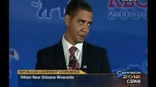 Obama Impersonator at Republican Leadership Conference [upl. by Zoubek]