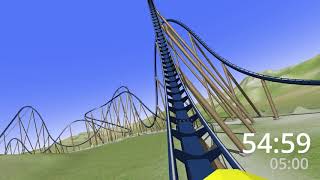 1 HOUR TIMER Roller Coaster from ULTIMATE COASTER X [upl. by Eolc]