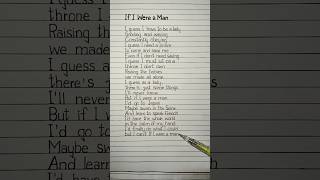 if i were a man bridgerton lyrics [upl. by Hardden183]