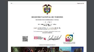 Generación y descarga del certificado  Registro Nacional de Turismo [upl. by Artek]