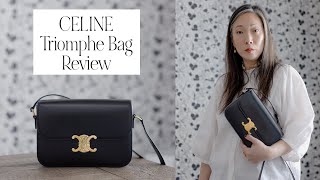 Celine Triomphe Bag Review Medium Size [upl. by Enyahs]