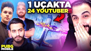 24 YOUTUBER 1 UÇAKTA OLURSA 😮 EFSANE RUNİK GÜÇ TURNUVASI  PUBG MOBILE [upl. by Eirrehc]