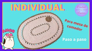 Como hacer individuales a Crochet paso a paso [upl. by Asial]