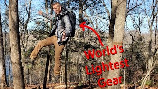 Winter Camping with Lightest Backpacking Gear in the World  Ultralight Backing Gear Review [upl. by Alad426]