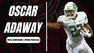 RB Oscar Adaway spring football press conference  South Carolina [upl. by Resarf]