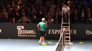 John McEnroe vs Mats Wilander Great Tennis EntertainmentYou cannot be serious 2013 [upl. by Eidorb]