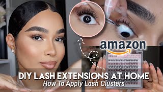 DIY Lash Extensions At Home  AMAZON INDIVIDUAL LASH EXTENSIONS TUTORIAL  Calailis Lashes [upl. by Cristi]