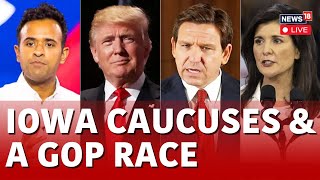 USA News LIVE  GOP LIVE  Iowa Caucuses And A GOP Race LIVE  Trump Live  Ramaswamy  N18L [upl. by Xed]