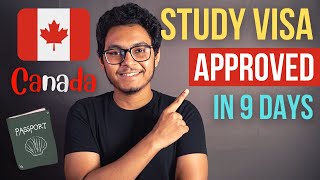 Canada 🇨🇦 Student Visa Approved in 9 Days  Complete Timeline for Study Permit Application [upl. by Alliuqal]