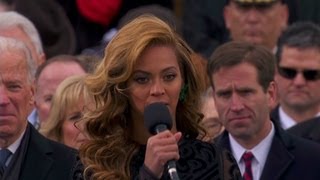 Special Programming  Beyonce sings national anthem at inauguration [upl. by Sanjiv]