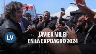 JAVIER MILEI EN LA EXPOAGRO 2024 LA LLEGADA DEL PRESIDENTE [upl. by Cirde]