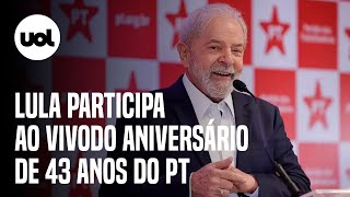 🔴 Ao vivo Lula participa da celebração de aniversário de 43 anos do PT acompanhe a cerimônia [upl. by Yeltihw]