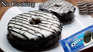 5 min Fireless Cooking recipe for Competition  Soft  Tasty  Fluffy Oreo Bread Donut [upl. by Ashleigh]