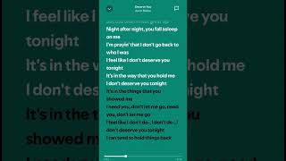 Deserve You by Justin Bieber lyrics shorts [upl. by Debor]