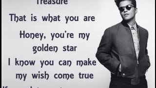 Treasure  Bruno Mars Lyric Video [upl. by Nosredna]