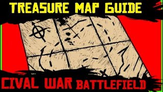 Civil War Battlefield Treasure Map Guide All Locations Bolger Glade  RDR2 Online Red Dead 2 [upl. by Evannia853]