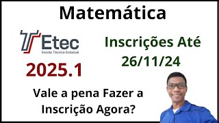 VESTIBULINHO ETEC 20251 DEIXOU PARA ÚLTIMA HORA FAÇA O SEGUINTE [upl. by Tita]