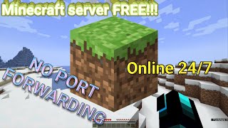 NO PORT FORWARDING How to host a Minecraft Server for free 120 [upl. by Aimac74]