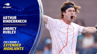 Arthur Rinderknech vs Andrey Rublev Extended Highlights  2023 US Open Round 3 [upl. by Ricoriki]