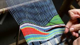 Tapestry style weaving on a rigid heddle loom part 2 [upl. by Miko]