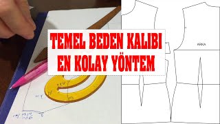 Temel Beden  Elbise Kalıbı Çizimi [upl. by Gustav]