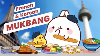 Funny Cartoon MUKBANG  Testing French and Korean Food 🤤 [upl. by O'Callaghan]