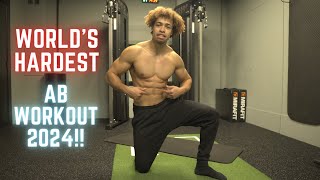 WORLDS HARDEST AB WORKOUT 2024  10 MIN FOLLOW ALONG [upl. by Ahsinac]