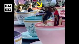 Cardi Bs Security Guard Stays StraightFaced on Teacup Ride Shorts [upl. by Naillij]