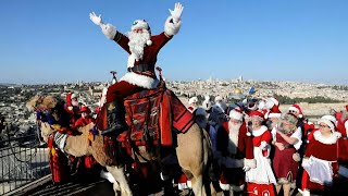 Touristen feiern orthodoxes Weihnachtsfest in Israel  AFP [upl. by Rebekah]